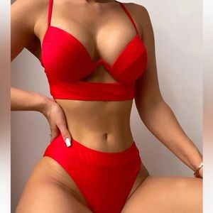 Cut-out Push Up Bikini Swimsuit